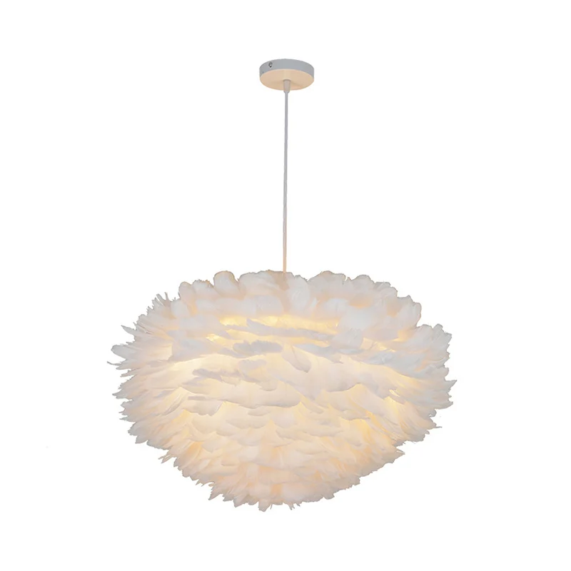 Kit de Herramientas Mini Lampada sospensione cupola Lampada sospensione soffitto singola bianca con piuma semplice per sal...