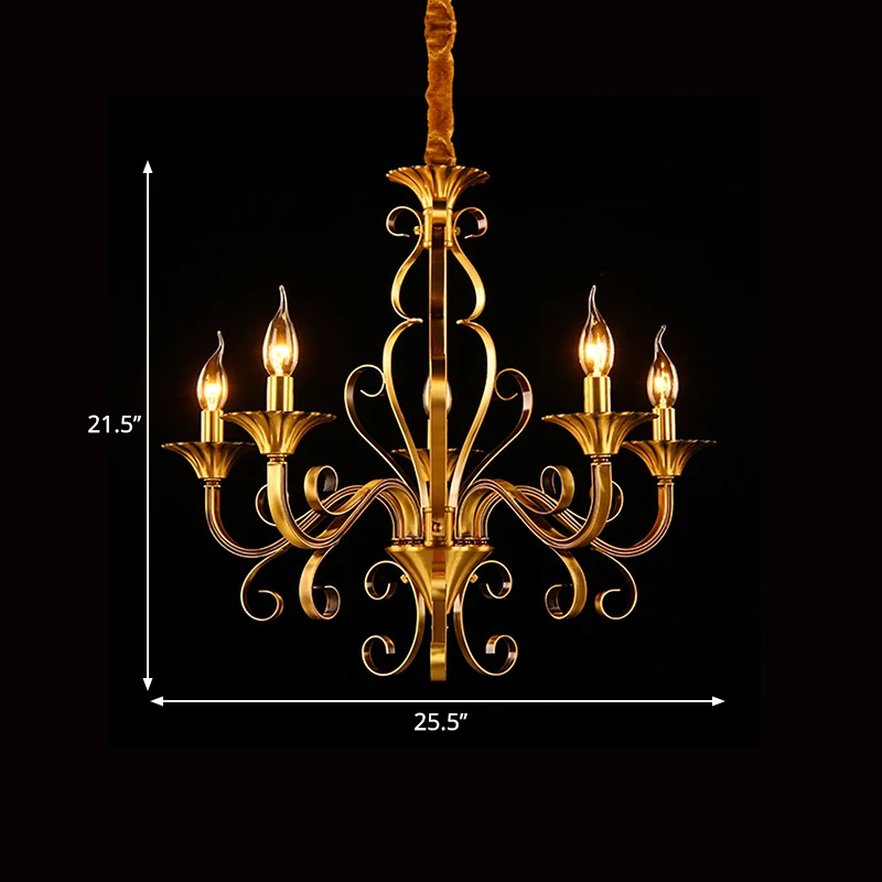 Kit de Herramientas Mini Lampadario 5/6/8 luci Lampada sospensione Colonialismo Lampada sospensione soffitto metallo forma...