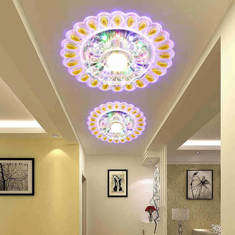 Kristallen bloemblaadje inbouwplafondlamp Moderne LED-inbouwarmatuur wit met druppelvormige rand para Apartamentos
