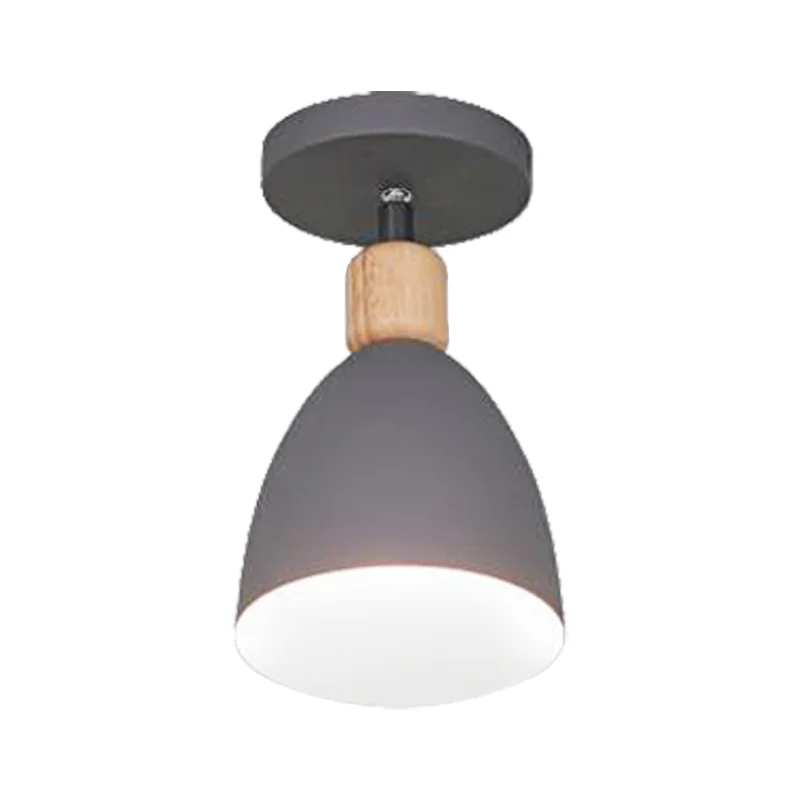 Lampada da semi-incasso verde/bianco/grigio con paralume metallo nordico 1 lampadina plafoniera da semi-incasso per intern...