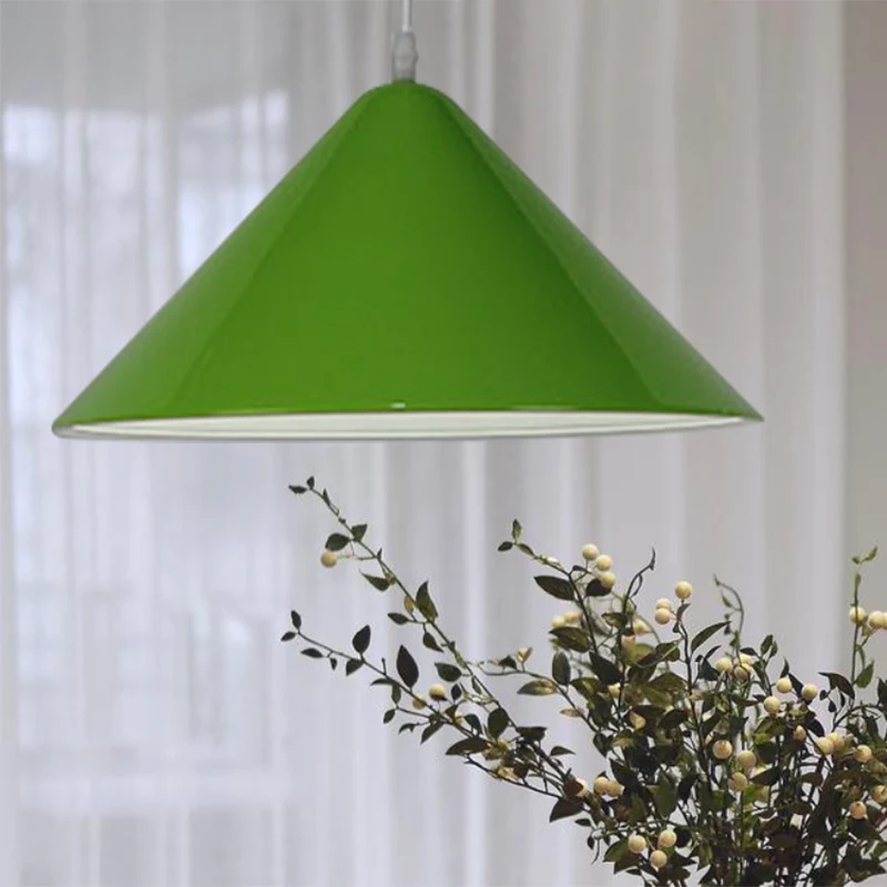 Lampada sospensione cono nordico metallo 1 luce Lampada sospensione nera/bianca/rossa per sala da pranzo, larghezza 12,5"/...
