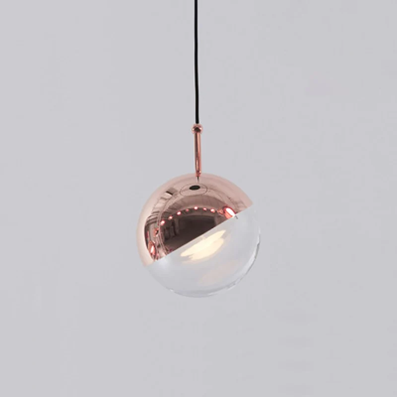 Lampada sospensione globo LED moderna e semplice di design, reducido lampada sospensione cristallo trasparente