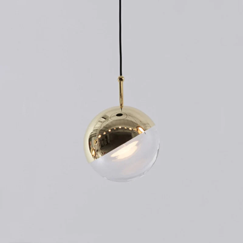 Lampada sospensione globo LED moderna e semplice di design, reducido lampada sospensione cristallo trasparente