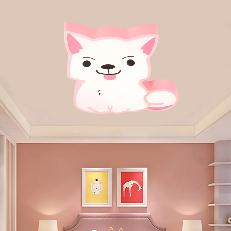 Lampada sospensione LED per montaggio incasso per scuola materna stile cartone animato Lampada da soffitto gialla/rosa con...