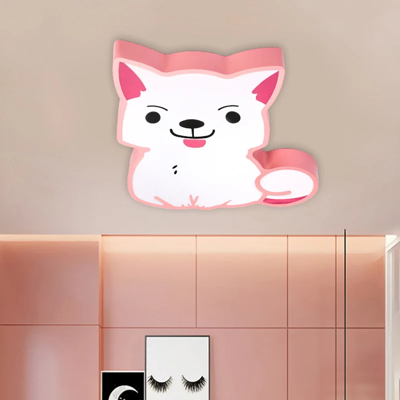 Lampada sospensione LED per montaggio incasso per scuola materna stile cartone animato Lampada da soffitto gialla/rosa con...