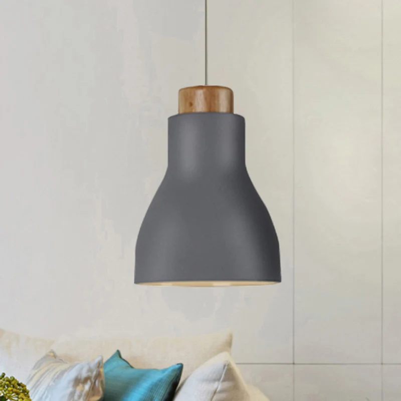 Lampada sospensione nordica mezza bottiglia Lampada sospensione metallica una testa per sala studio con balcone con Sensor...