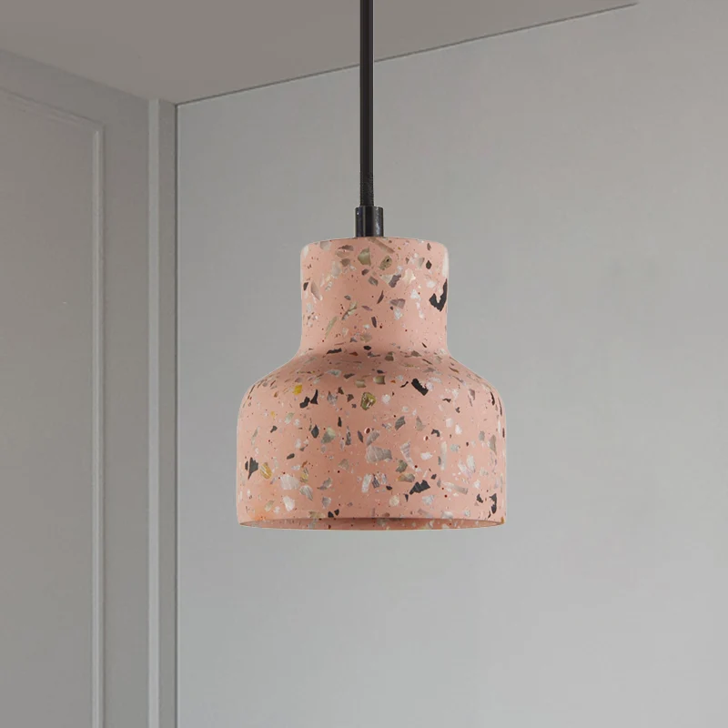 Lampada sospensione Terrazzo nera/rossa/rosa bottiglia 1 lampadina illuminazione nordica sospensione sopra il tavolo da pr...