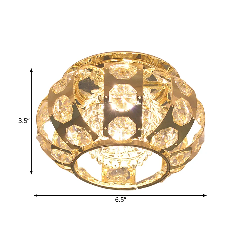 Lantaarn Kristal Inbouwlamp Eenvoud LED Goud Plafondmontagearmatuur warm/wit licht | Temporizador Programable |