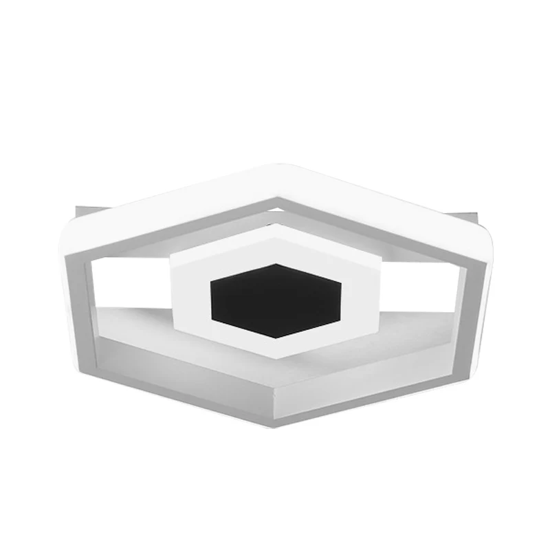Lámpara empotrada LED modernista empotrada en el techo hexagonal de acero en blanco para guardarropa, luz blanca/cálida pa...