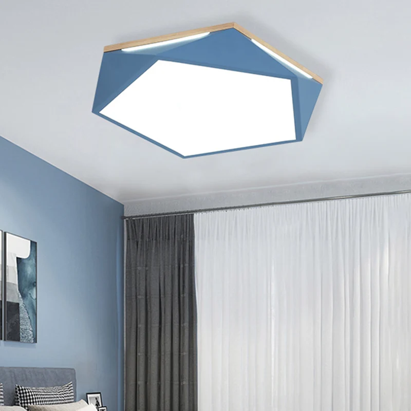 Lámpara LED de montaje empotrado Pentagon Macaron acrílico blanco/azul/verde en luz blanca/cálida/natural, 12,5"/16,5"/20,...