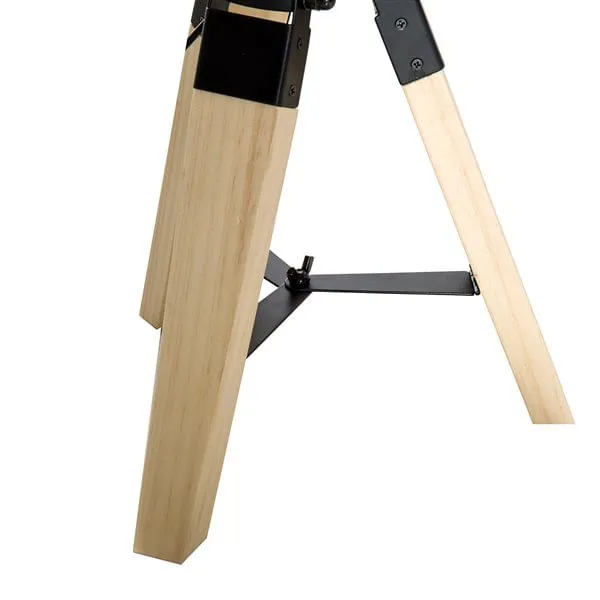 Lámpara de mesa Homcom 40W base trípode pantalla de lino puro 45x24x24 cm