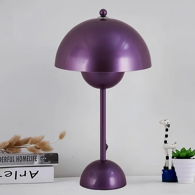 Lámpara de mesa morado, diseño flowerdepot para sala o dormitorio con Sensor de Humedad