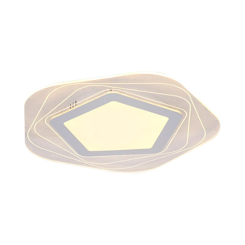 Lámpara de montaje empotrado en forma de estrella/Pentágono de acrílico, iluminación LED blanca modernista para montaje em...