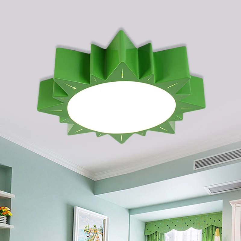 Lámpara de montaje empotrado Sun, accesorio de iluminación LED acrílico contemporáneo amarillo/azul/rojo para jardín de in...