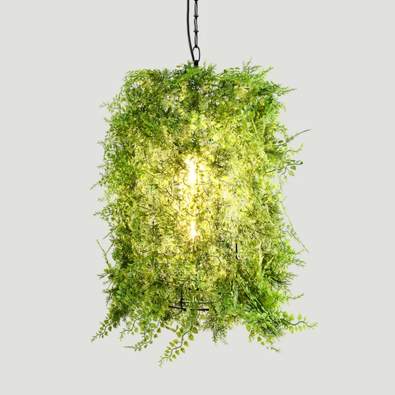 Lámpara de techo colgante de restaurante con cúpula verde De época, iluminación de suspensión de hierro con 1 bombilla, de...