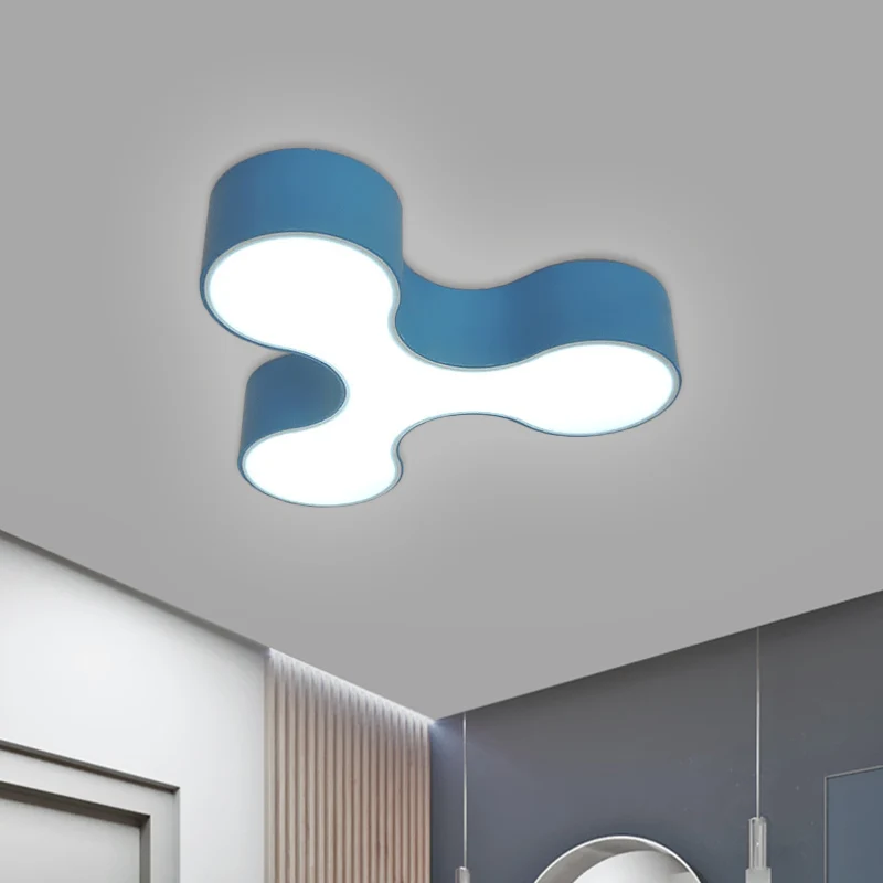 Premium de Jardinerí Lámpara LED empotrada para habitación de guarderí, lámpara de techo blanca/amarilla/azul macarrón con...