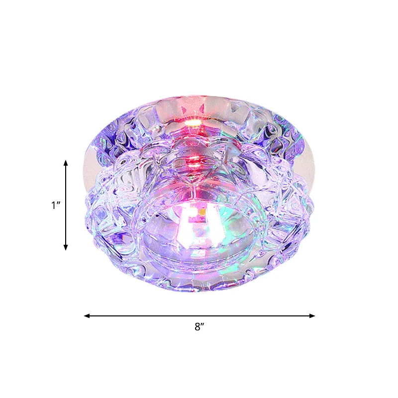 Profesional Hidropónico Lampada da incasso soffitto LED per portico Semplicità, lampada da incasso cromata con paralume cr...