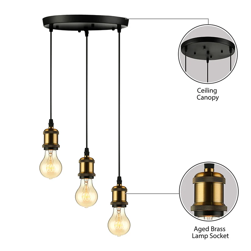 Profesional Hidropónico Lampada sospensione soffitto con lampadina 3/5 luci con cavo regolabile Apparecchio soffitto con f...