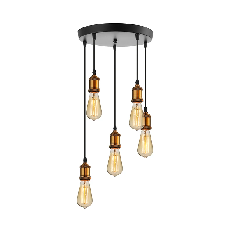 Profesional Hidropónico Lampada sospensione soffitto con lampadina 3/5 luci con cavo regolabile Apparecchio soffitto con f...