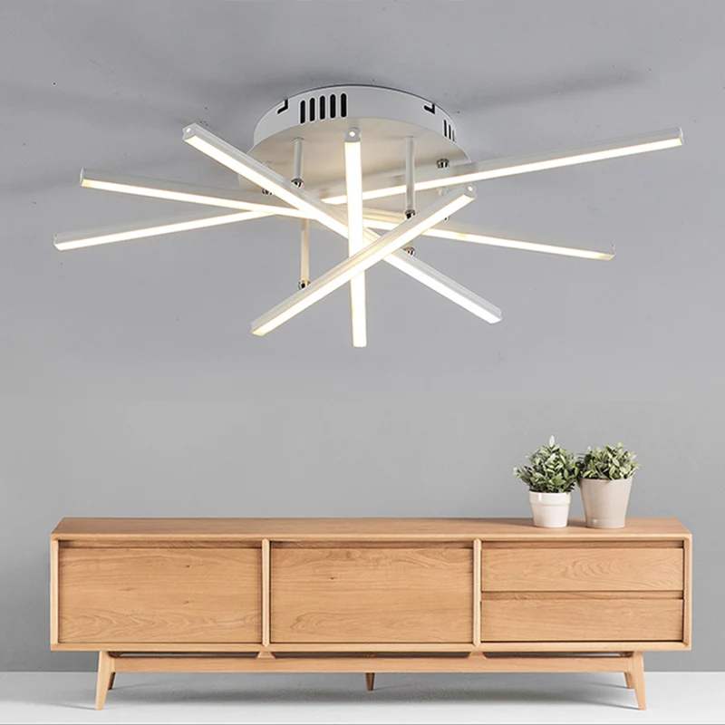 Profesional Hidropónico Simplicity Strip Acrílico Plafón de techo LED Luz única Lámpara semi empotrada en luz cálida/blanc...