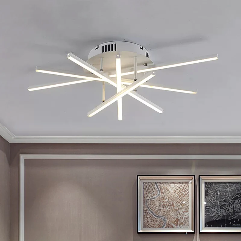 Profesional Hidropónico Simplicity Strip Acrílico Plafón de techo LED Luz única Lámpara semi empotrada en luz cálida/blanc...