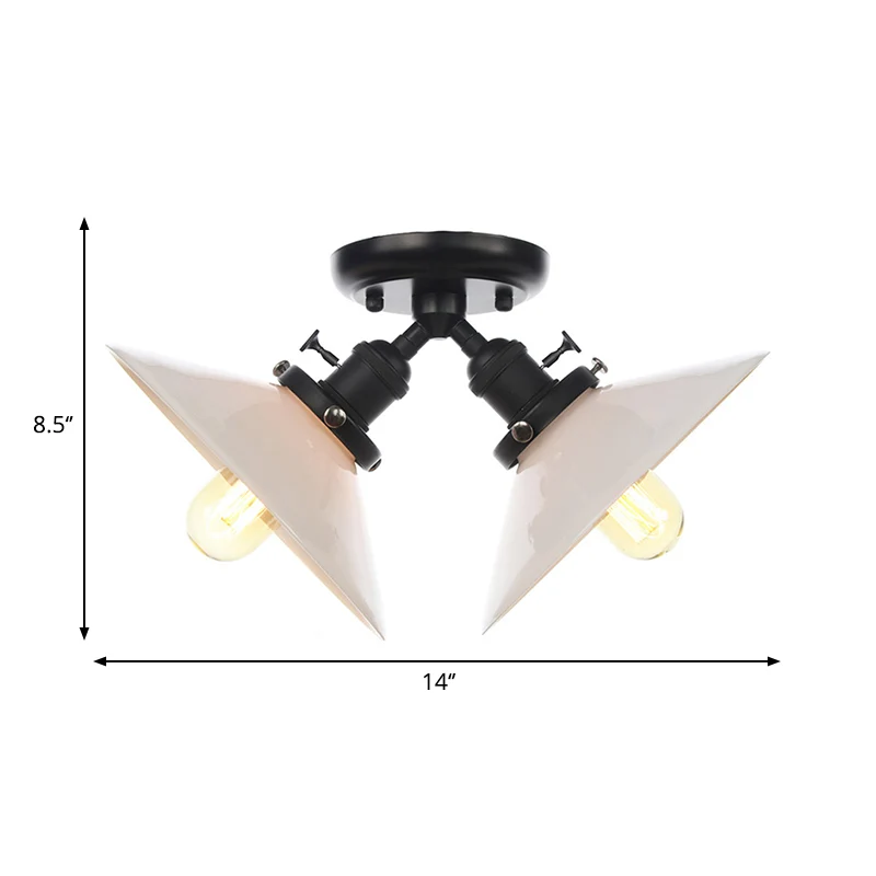Riego por Goteo Automático Lámpara de techo semi empotrada para interiores de hierro, iluminación semimontada, estilo alma...