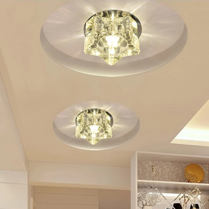 Sustrato Especializado Lámpara de techo LED en forma de estrella, iluminación empotrada contemporánea de cristal transpare...