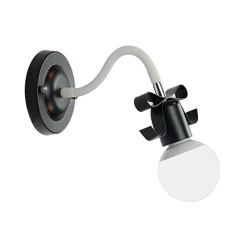 Sustrato Especializado Luz de pared de bombilla desnuda de acero con lámpara de pared de estilo nórdico de un solo cabezal...