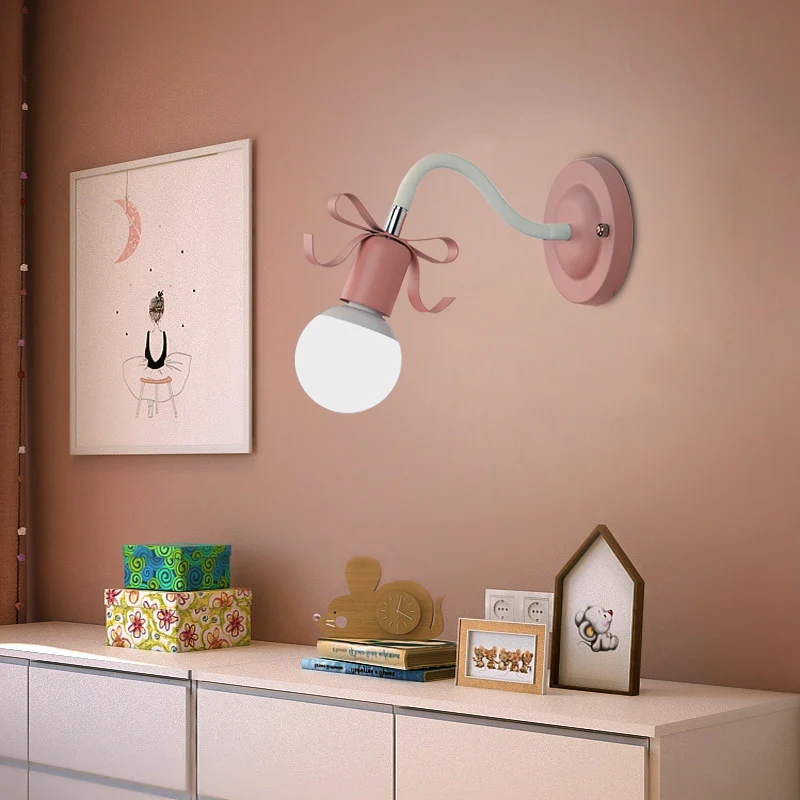 Sustrato Especializado Luz de pared de bombilla desnuda de acero con lámpara de pared de estilo nórdico de un solo cabezal...