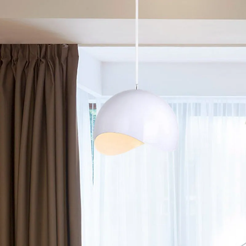 Waveforms Dome Plafoniera Stile Vanguardista Metallo 1 Lampadina Interno Rosa/Giallo Apparecchio Sospensione Regolabile Al...