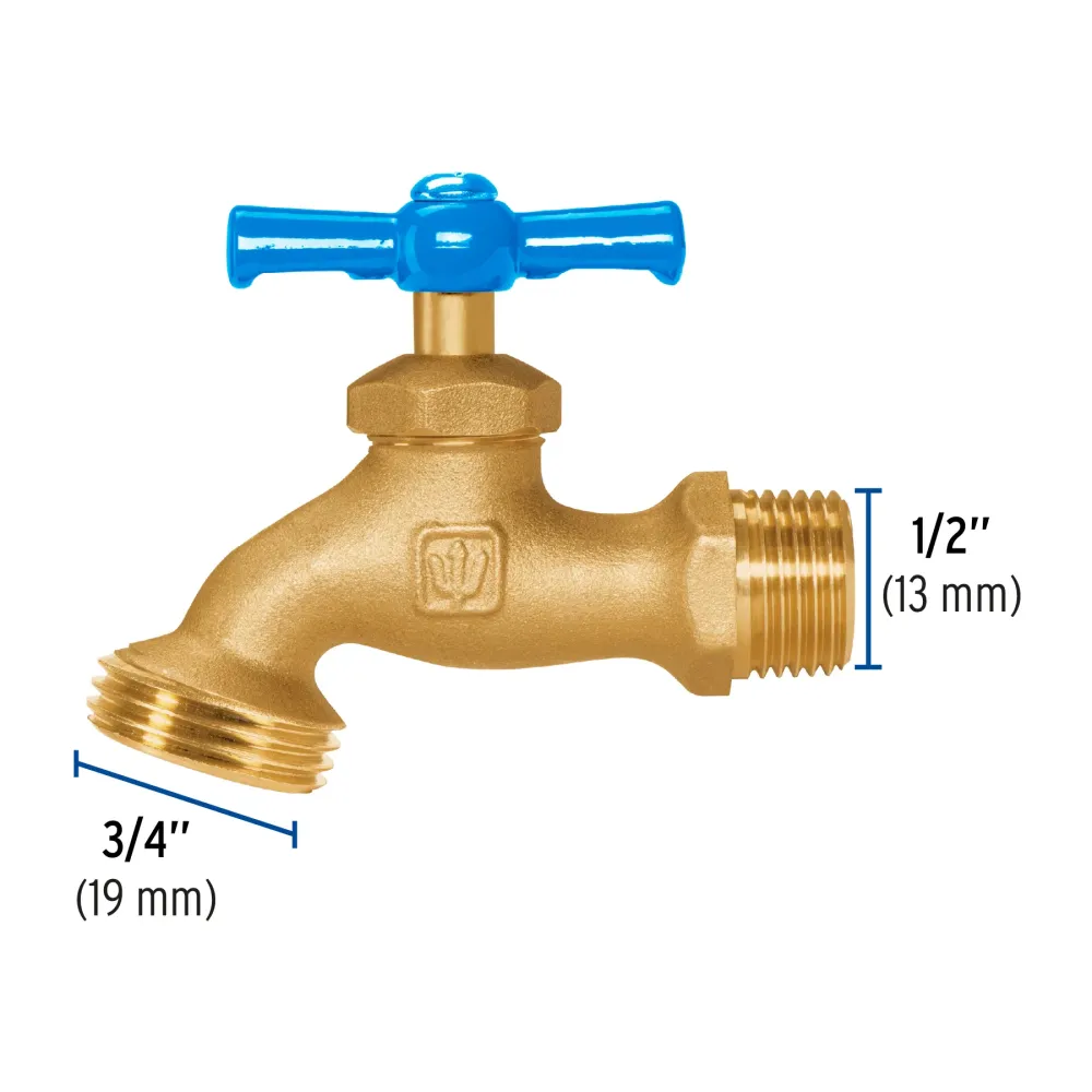 Alta Presión Llave para manguera, de latón, 140 gr, entrada 1/2", Foset