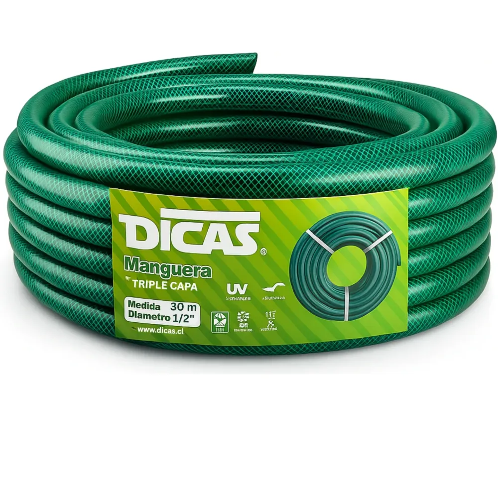 Alta Presión Manguera Jardin Con Malla 1/2 Pulgada 30 Metros Dicas