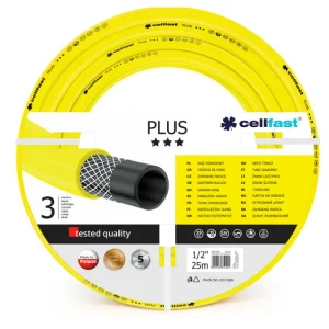 Cellfast 10-200 Manguera de agua para jardín 1/2" 3/4" 25m/50m con 10 Aspersores Incluidos
