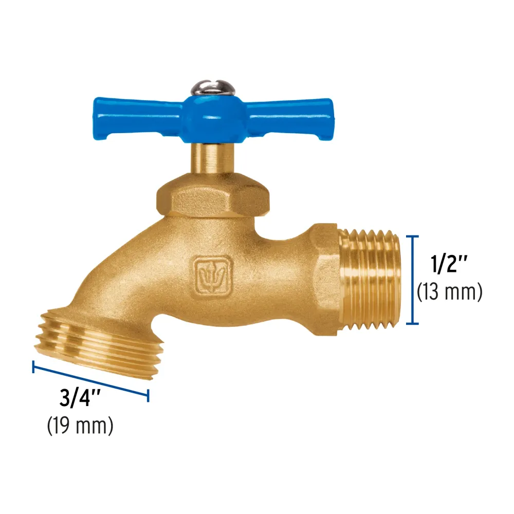 Conector Rápido Llave para manguera, de latón, 120 g, 1/2", granel, Foset LLJ-120