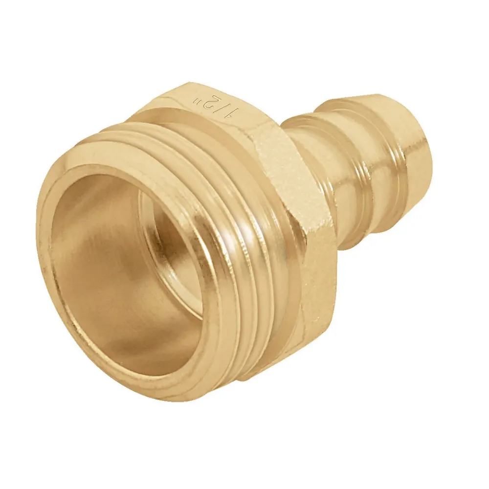 Conexión de laton macho de 3/4" para manguera, blister con 3 ños de Garantí