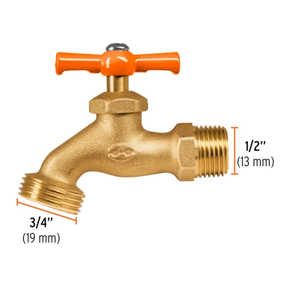 LLAVE DE LATÓN PARA MANGUERA 1/2,140G GRANEL con Garantí de 2 ños