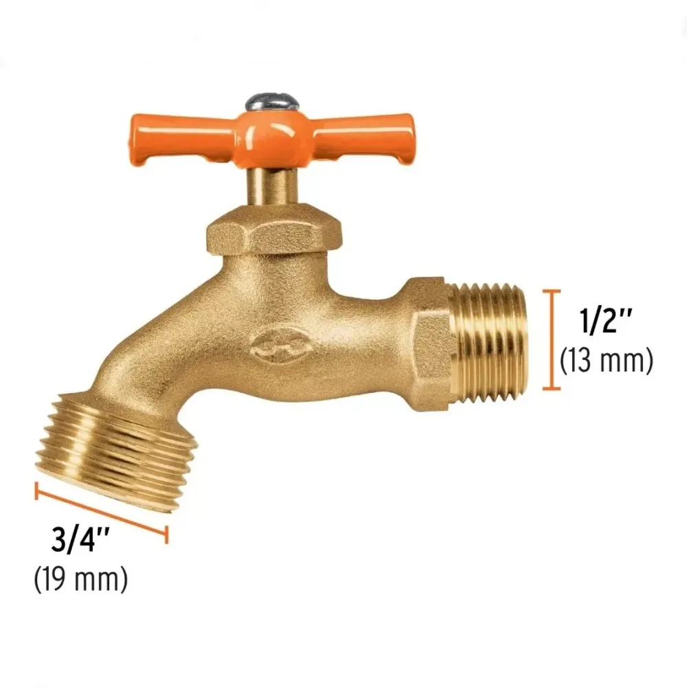 Resistente la Intemperie Llave para manguera, de latón 140 g 1/2", en blíster, truper LLJ-140B