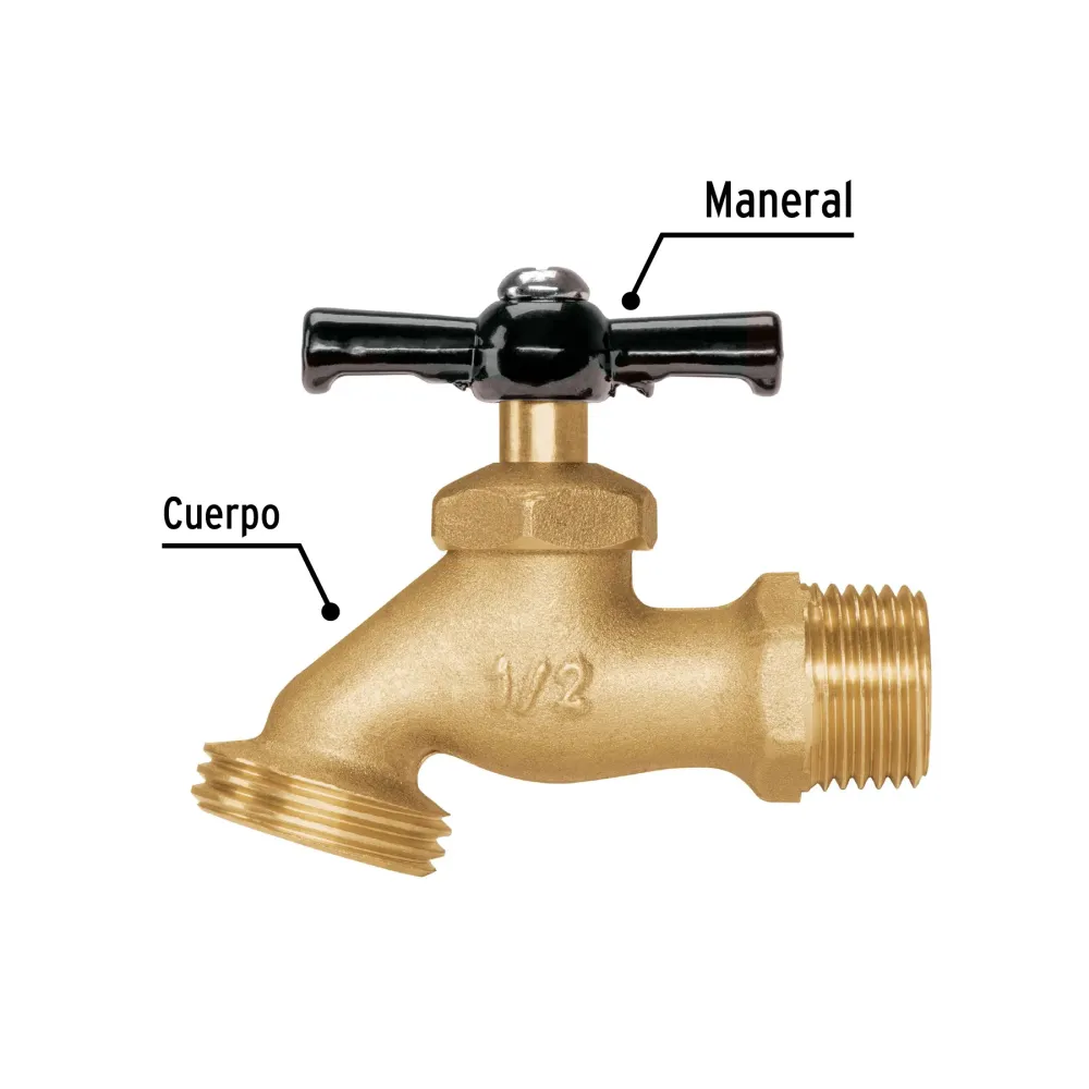 Resistente la Intemperie Llave para manguera, de latón 1/2"", 100 g, Pretul
