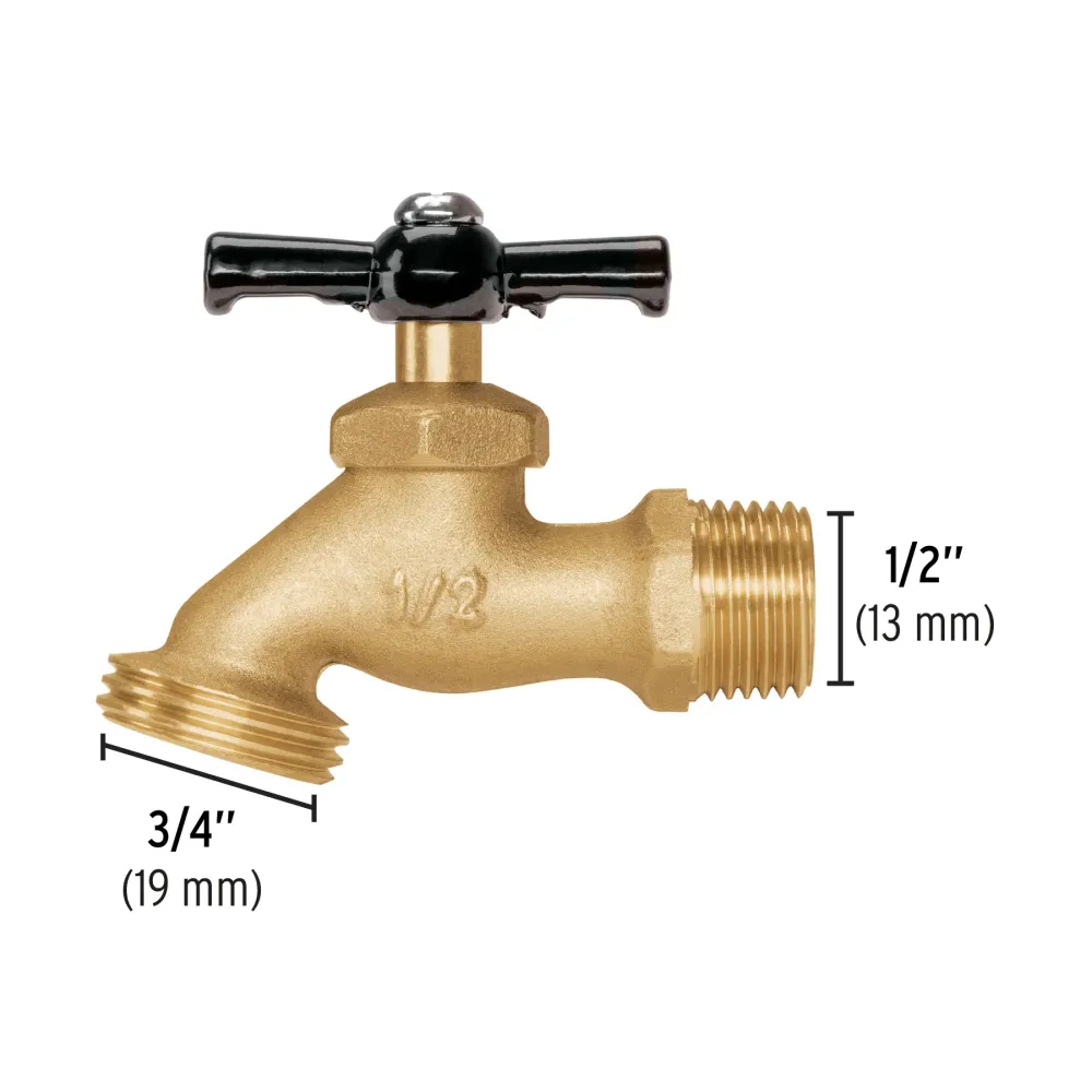 Resistente la Intemperie Llave para manguera, de latón 1/2"", 100 g, Pretul