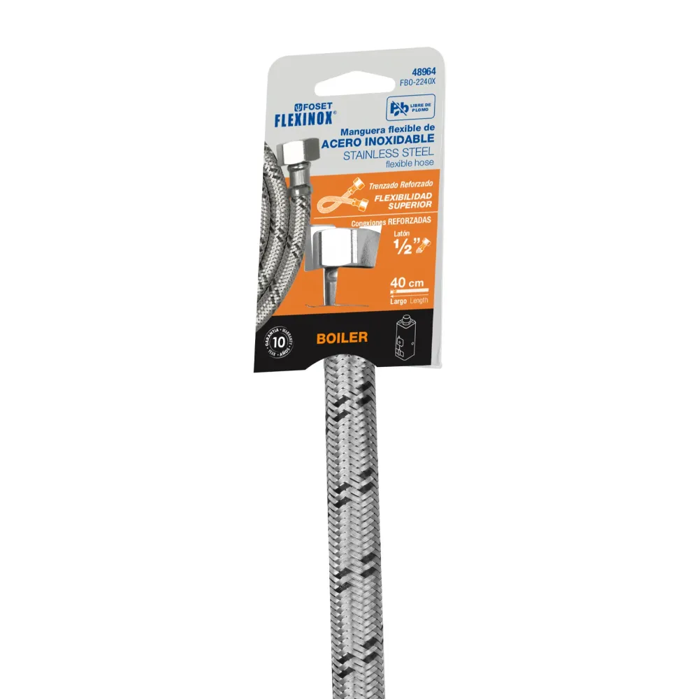 Resistente la Intemperie Manguera trenzada de acero 1/2 x 1/2"X 40 cm usos generales