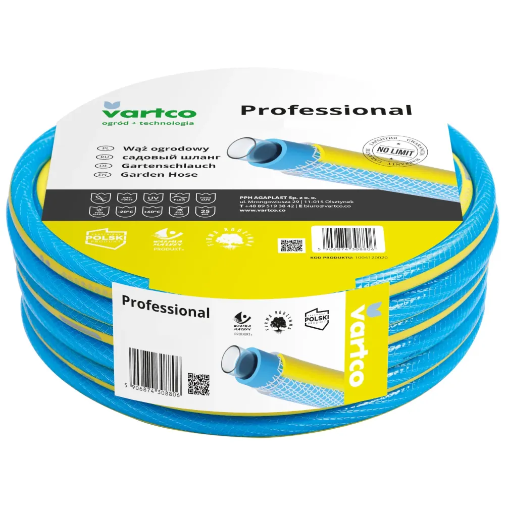 Válvula Solenoide Manguera de agua de 4 capas Anti Twist Manguera de jardín Manguera de riego versátil Tricot Braid resist...