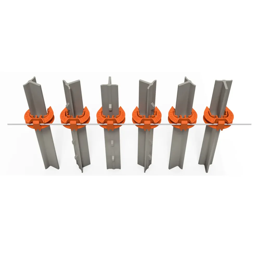 Aislador para cercas con postes en T de LockJawz, color naranja