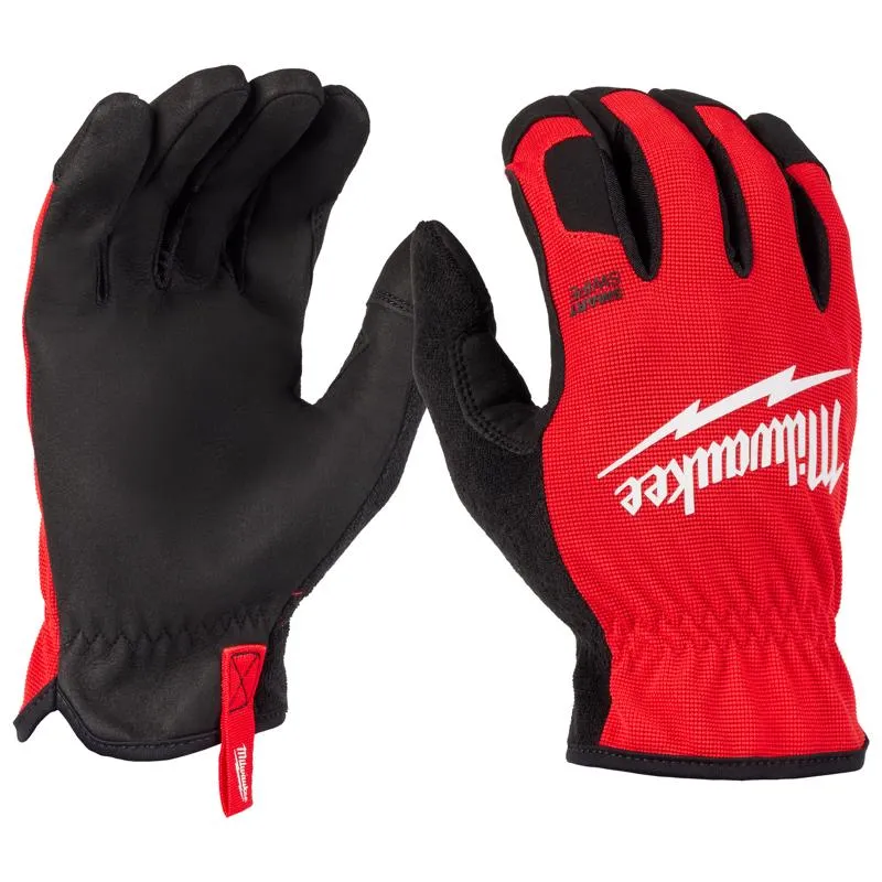 Guantes de trabajo ligeros para exteriores unisex Milwaukee, color negro y rojo, talla XL, paquete de 1