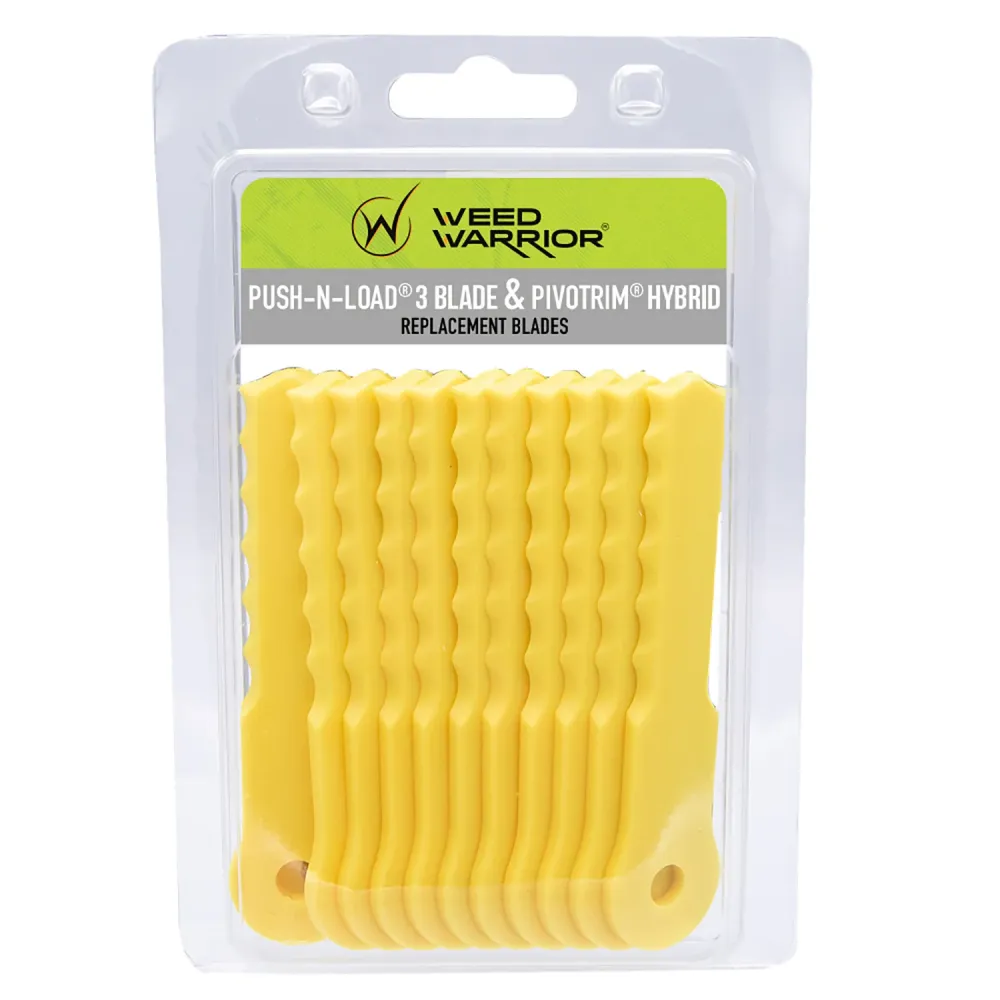 Cuchilla para recortadora residencial Weed Warrior Push-N-Load de 6,75 L x 4,6 W pulgadas