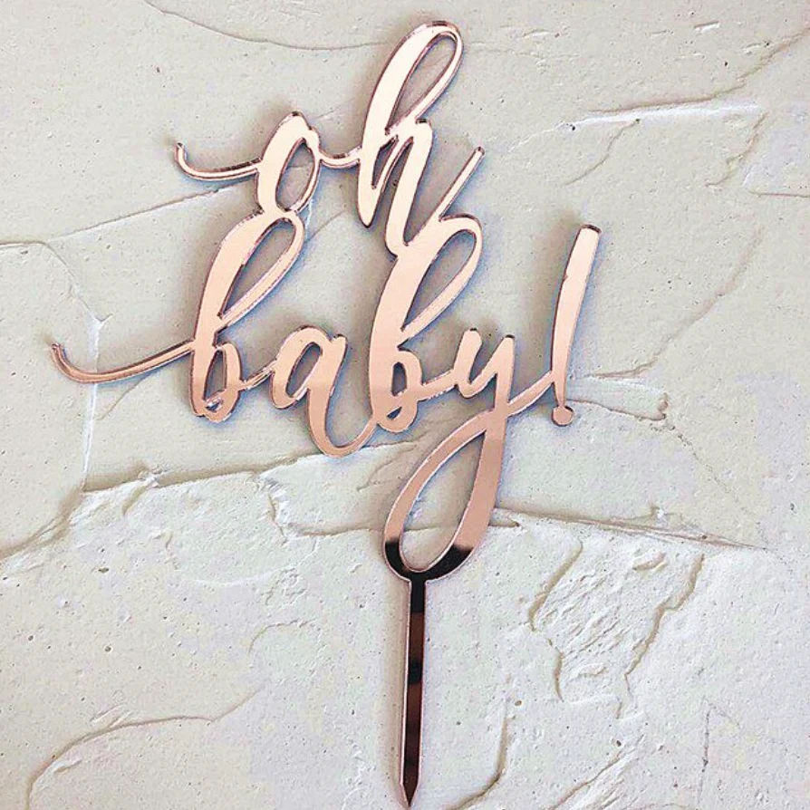 Cake Topper / Letrero para pastel "oh baby!" con Garantí de 2 ños