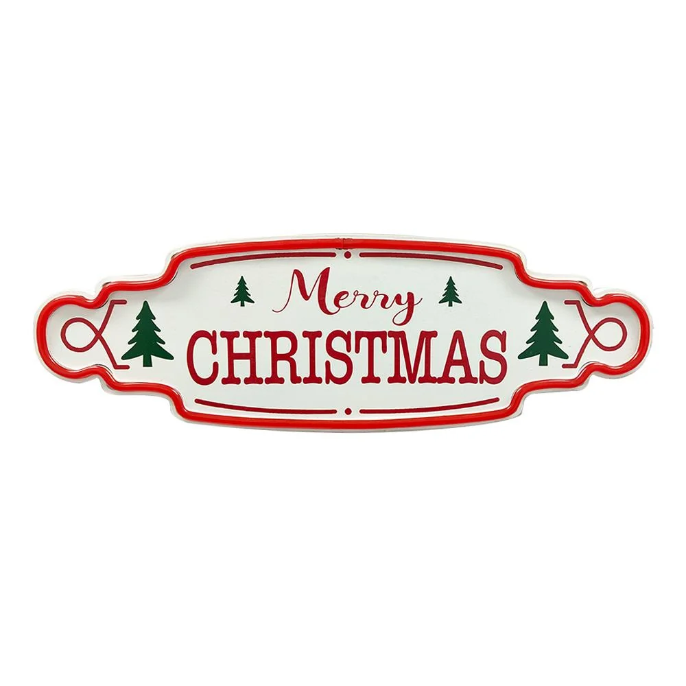 Deco Letrero C/Led Merry Christmas 50X16Cm 17B en Tamaño 30x20 cm