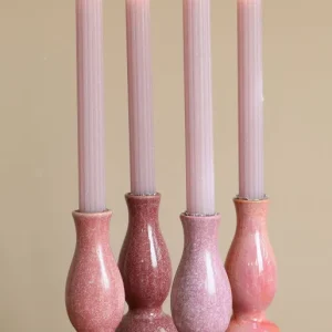 Decorativo Premium Ivy jarrón/candelabro -Burdeos jaspeado