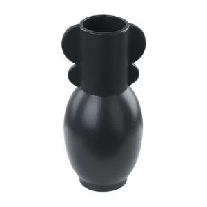 Florero de porcelana negra 29 cm MYTILENE con Acabado Resistente la Intemperie