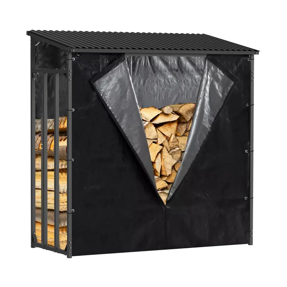 Leñero exterior Gardiun wood shed iii 185x70x185cm acero galvanizado, cubie