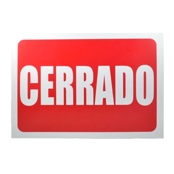 LETRERO ACRILICO 23X33 ABIERTO/CERRADO LETREROS en Estilo Rústico